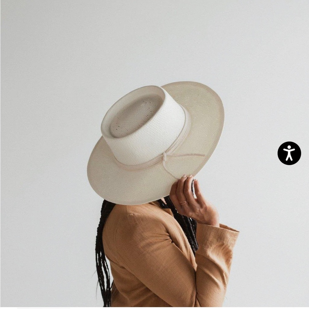 GIGI PIP BRE PORK PIE STRAW HAT - IVORY